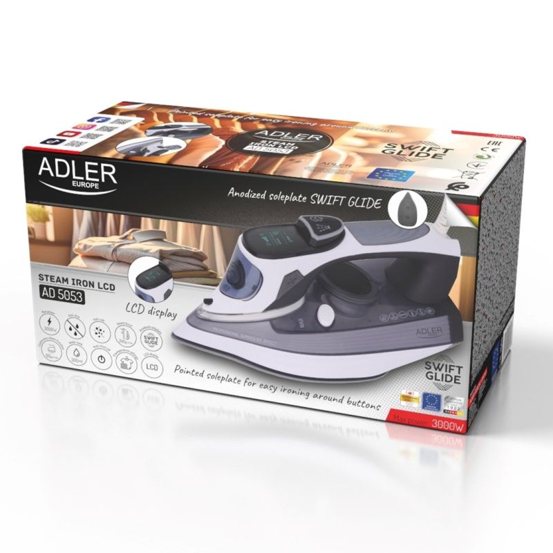 ADLER AD 5053 steam iron AGD - Produkty/Żelazka i generatory pary Your Sports Performance