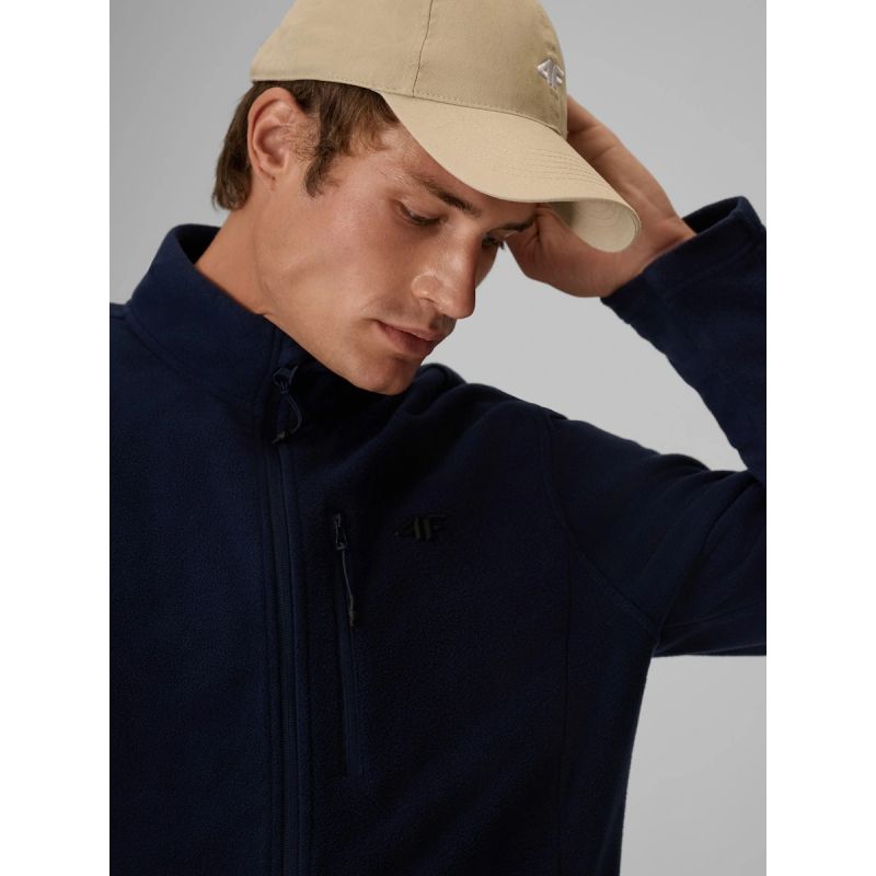 Regular men's fleece with stand-up collar 4F 4FRAW26TFLEM542-30S
