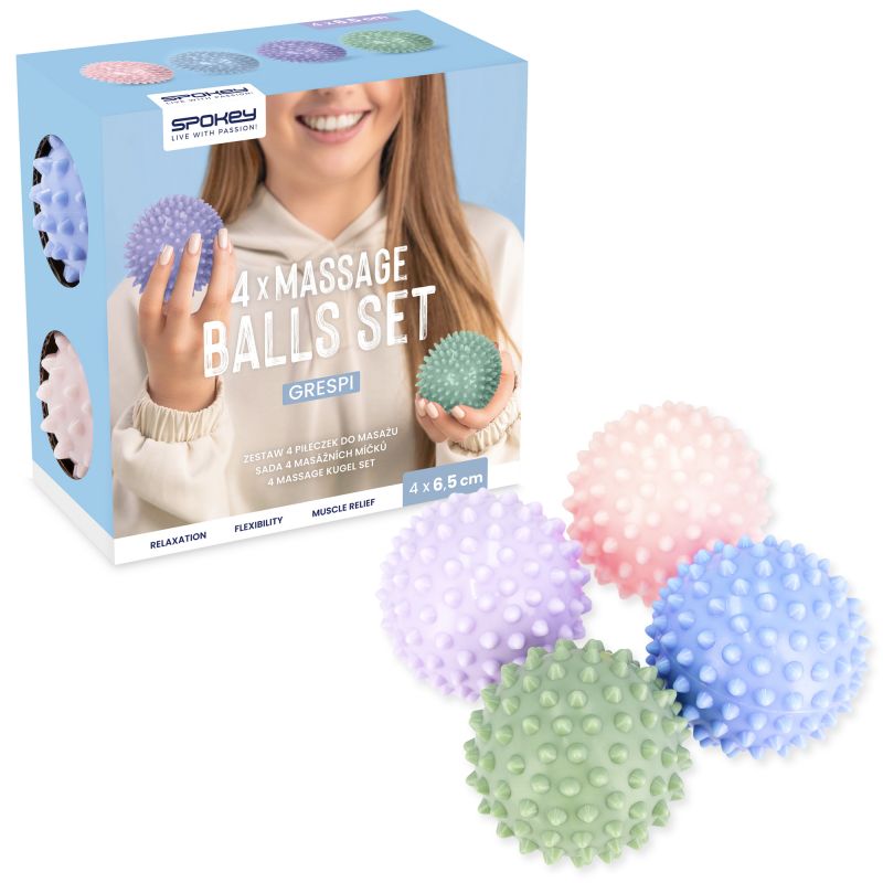 Massage ball set (4 pcs.) Spokey GRESPI Accessories/Balls/Other balls Your Sports Performance