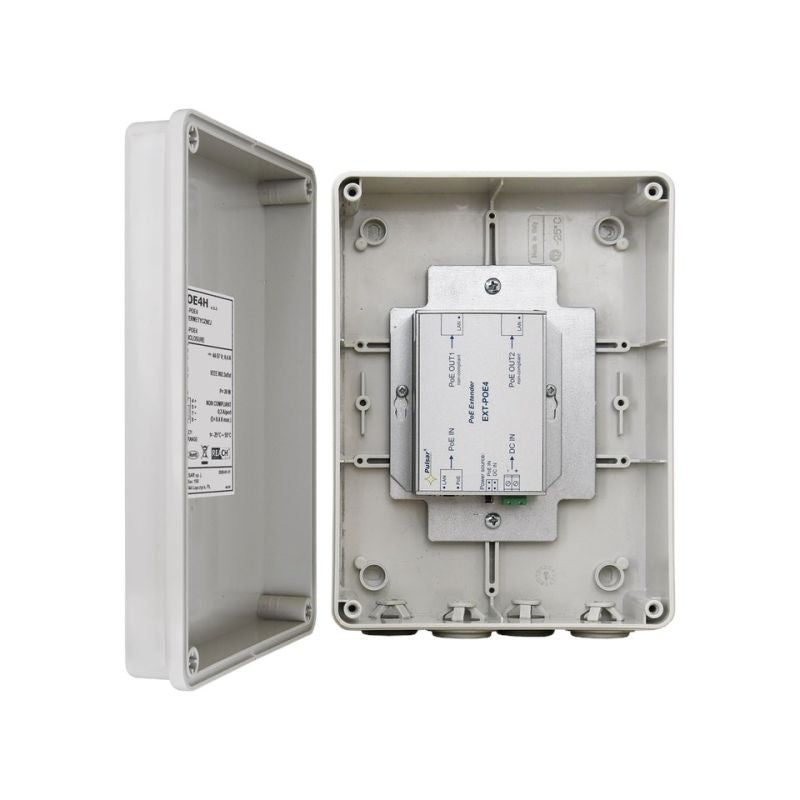 POE EXTENDER IN HERMETIC HOUSING FOR 2 IP CAMERAS Pulsar EXT-POE4H 48V CCTV IP/Akcesoria Your Sports Performance