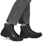 Rieker Z7230-00 Waterproof Leather Women's Boots Black
