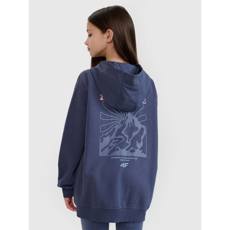 Girls' sweatshirt with a hood, 4F 4FJWSS25TSWSF1482-22S *Kategoria tymczasowa Your Sports Performance