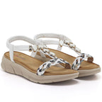 Women's white wedge sandals Artiker 58C0013 Artiker