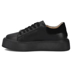 Women's leather platform sneakers, black, Filippo DP6119