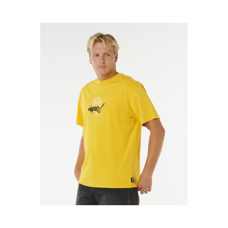 RIP CURL Inner Visions Rotten Sun Tee Yellow