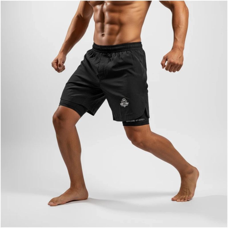 DBX Bushido Black MMA Shorts with Leggings ODZIEŻ - Szorty treningowe Your Sports Performance