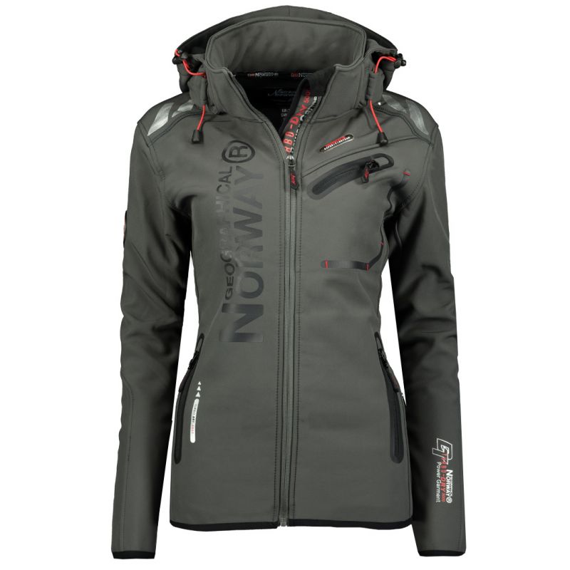 Geographical Norway Reine Gray/Black Lady 007 women's softshell jacket (WU6099F/GN Grey/Black) Clothing Your Sports Performance