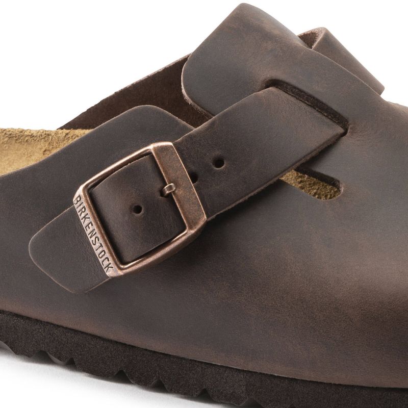 Birkenstock Boston Habana Oiled Leather Regular Wide Women's/Men's Clogs (0860131) In preparation Your Sports Performance