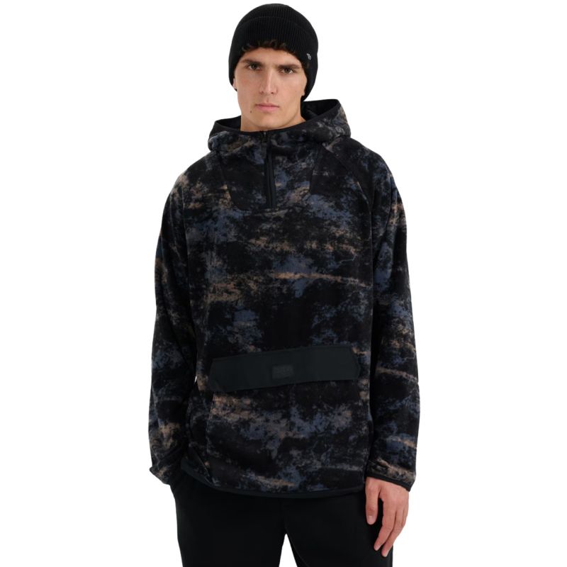 Men's fleece sweatshirt 4F M427 multicolor allover 4FWAW25TFLEM427 90A In preparation Your Sports Performance