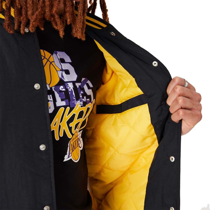 New Era NBA Los Angeles Lakers Script Bomber Jacket - 60332205 New Era