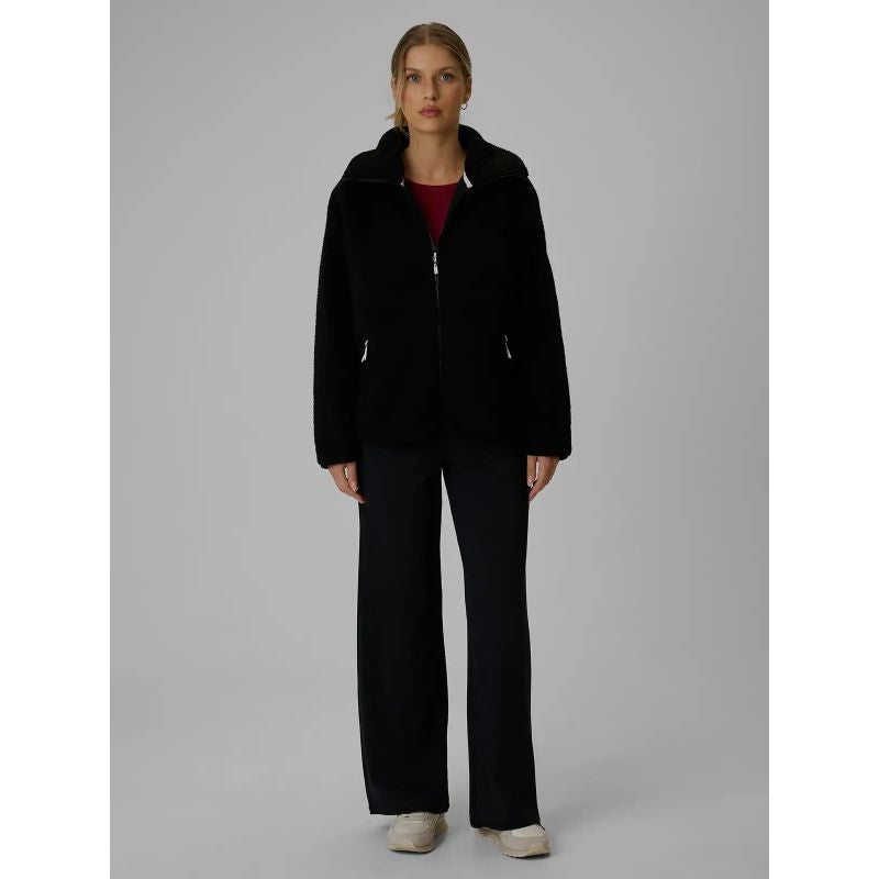 Women's loose sherpa fleece with stand-up collar 4F 4FWAW26TFLEF463-20S