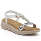 Women's white wedge sandals Artiker 58C0013