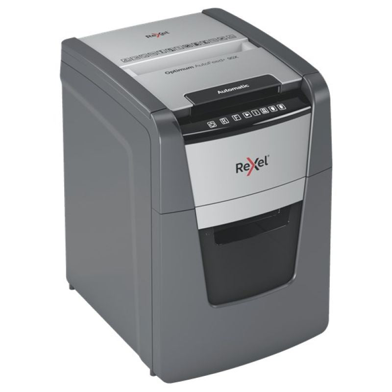 Rexel Optimum AutoFeed+ 90X Shredder, (P-4), 90 sheets, 34 l bin Urządzenia biurowe/Niszczarki Your Sports Performance
