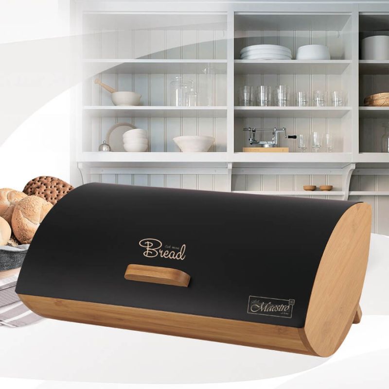 Bread box MR-1775-BLACK MAESTRO AGD - Produkty/Pojemniki na żywność (z tworzywa sztucznego) Your Sports Performance