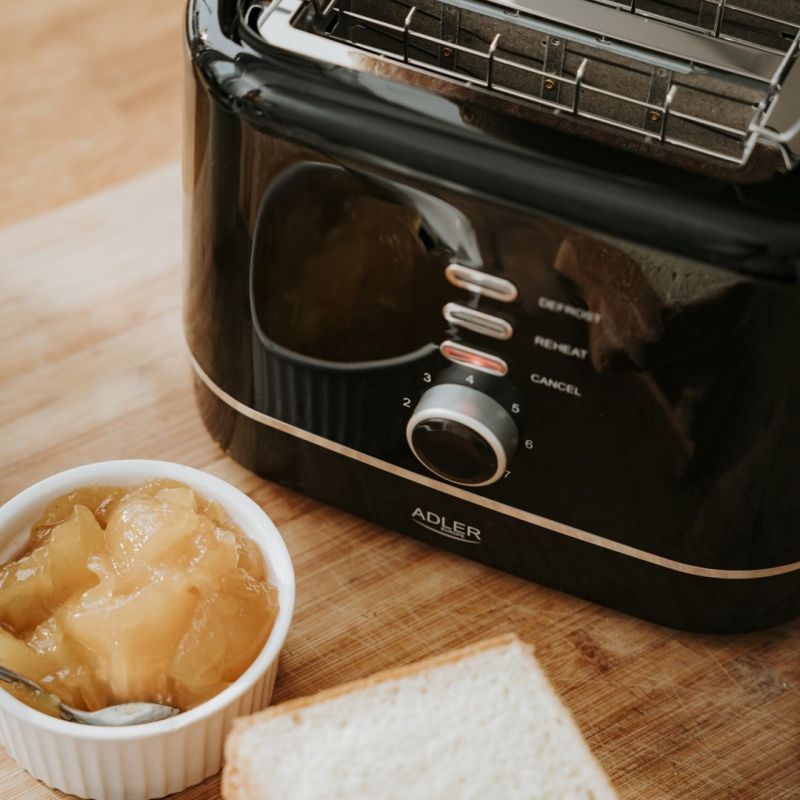 Toaster with grate ADLER AD 3224b black AGD - Produkty/Tostery Your Sports Performance