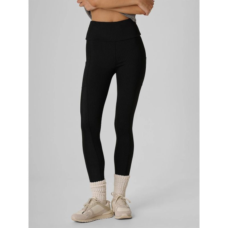 Women's ribbed knit leggings 4F 4FRAW26TTIGF357-20S