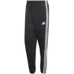 Men's adidas Essentials 3-Stripes Fleece Tapered Cuffed Pants Black KY6526
