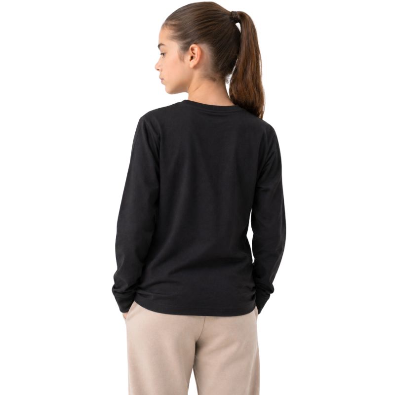 Longsleeve T-shirt for girls 4F F460 deep black 4FJWMM00TLONF460 20S