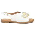 Women's sandals with beads, white, Filippo DS7900 Filippo