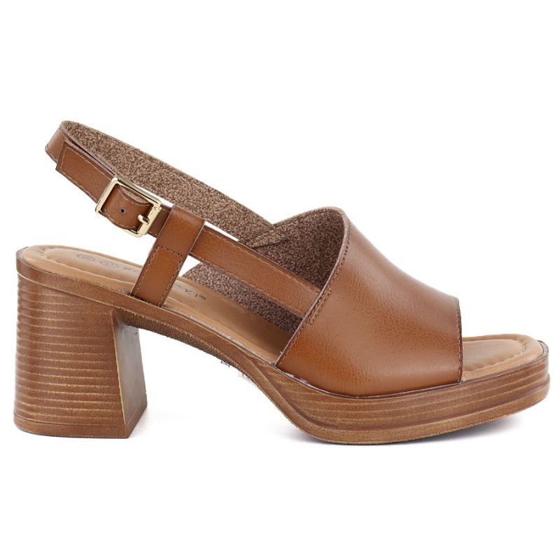 Women's brown high-heel sandals Potocki 54324 To be categorized Your Sports Performance