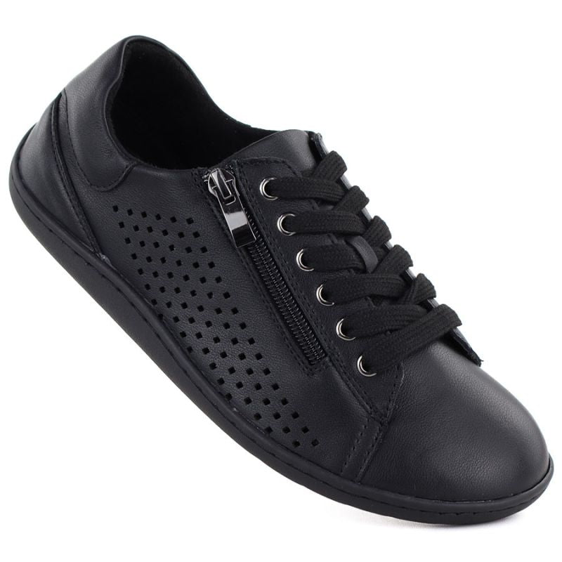 Women's leather barefoot shoes, openwork, black, Gino Fabiani OL38-6 Gino Fabiani