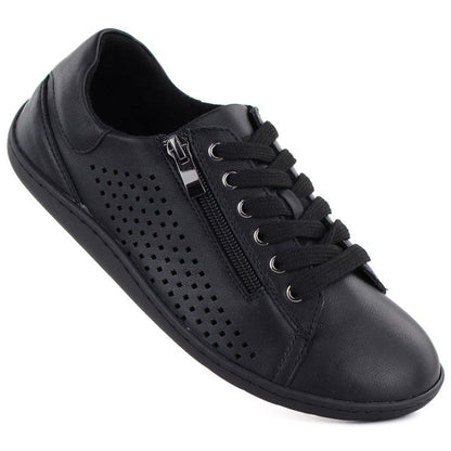 Women's leather barefoot shoes, openwork, black, Gino Fabiani OL38-6 Gino Fabiani