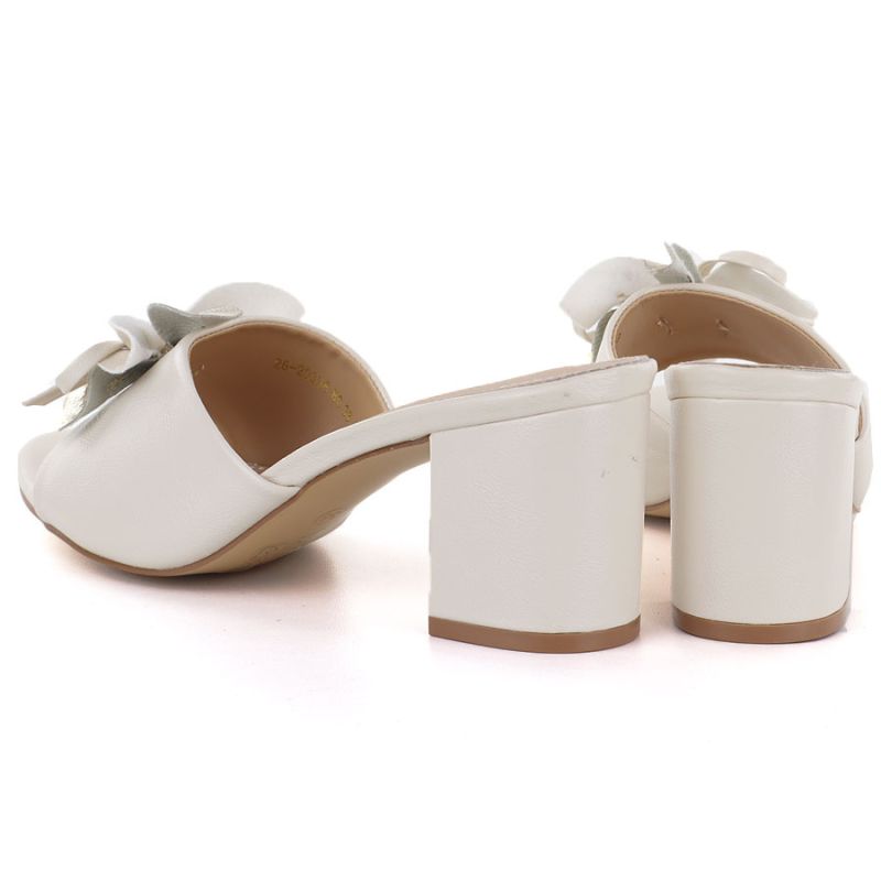 Women's beige flower-patterned flip-flops Potocki LE20336 Potocki