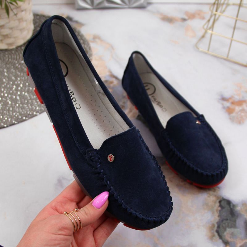 Suede leather loafers Filippo W PAW201D navy blue Footwear/Lifestyle Your Sports Performance