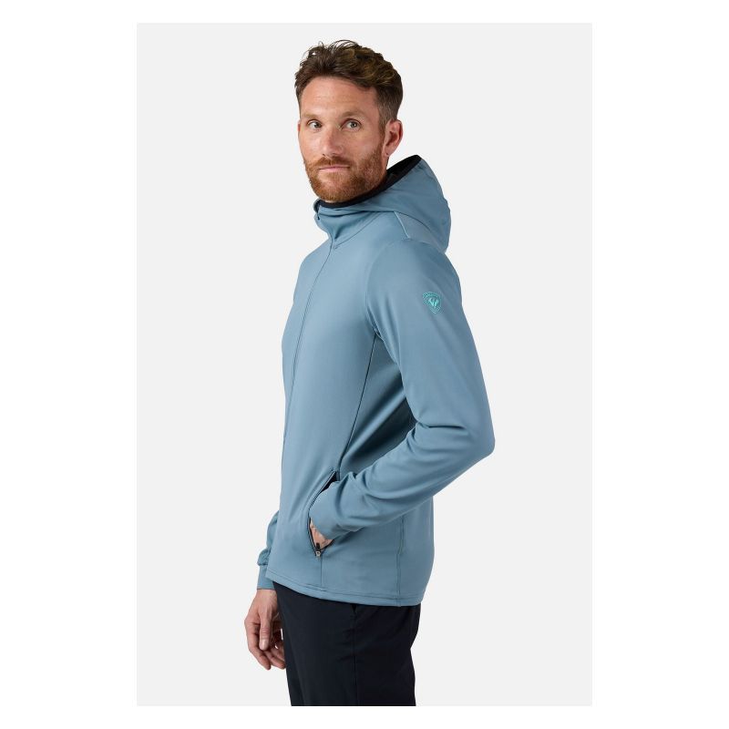 ROSSIGNOL Men's Mid Layer Thin Fz Sweatshirt Blue