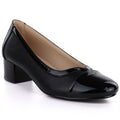 Women's openwork patent leather pumps, black, Vinceza 58631 Vinceza