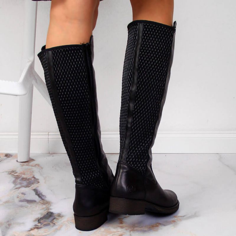 Leather boots Rieker W Z9591-00 black Footwear/Outdoor/zimowe Your Sports Performance