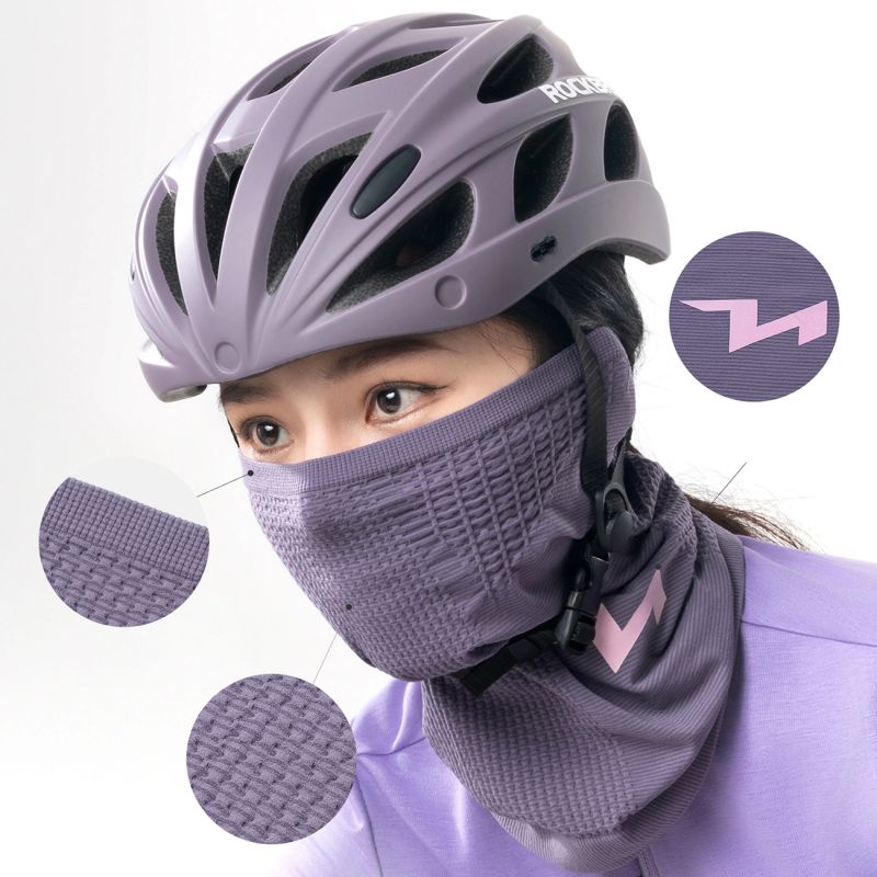 Rockbros LFA23 TVI Women's Knitted Bicycle Neck Warmer - Purple