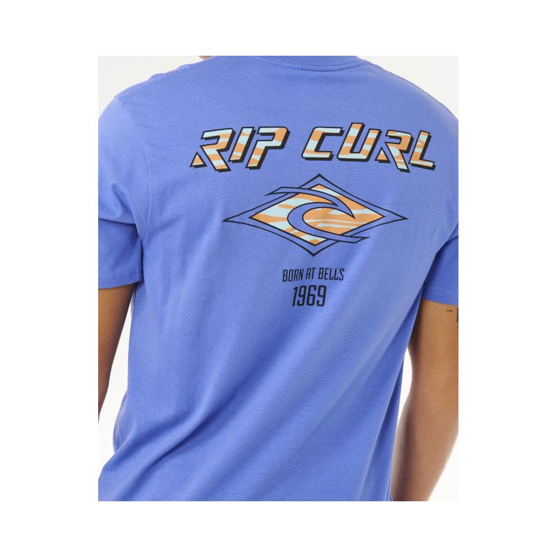 Men's RIP CURL Fade Out Icon Tee Blue