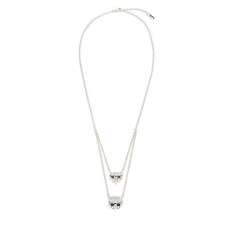 KARL LAGERFELD SILVER NECKLACE K/IKONIK PAVE In preparation Your Sports Performance