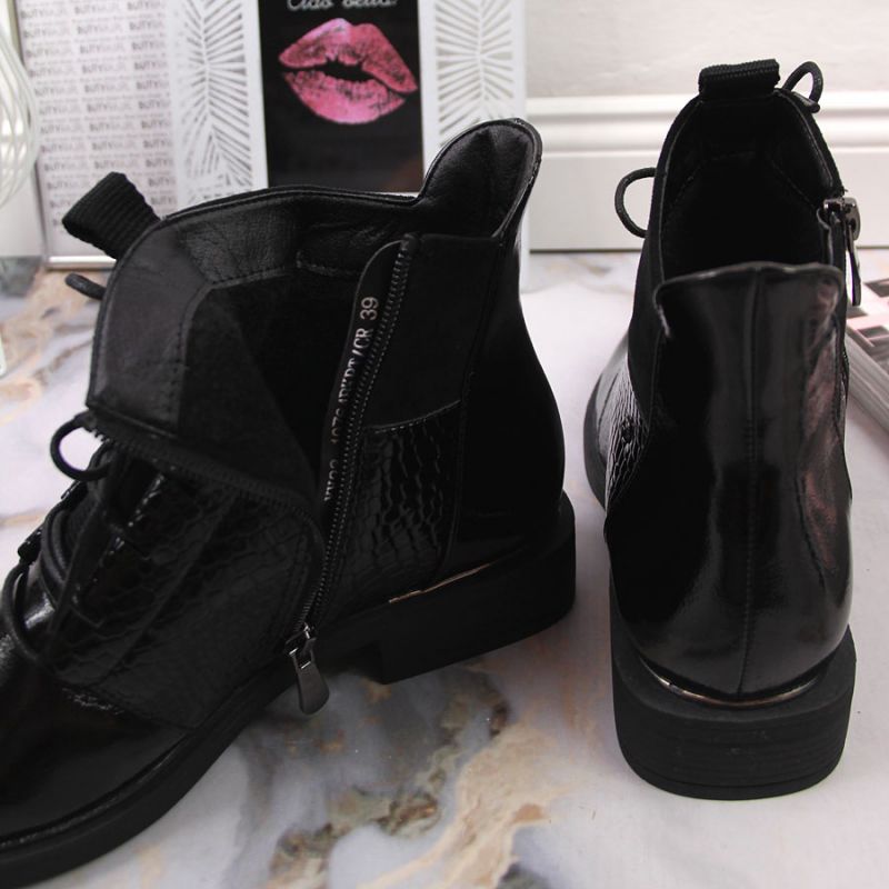 Lacquered boots Vinceza W JAN135 black Footwear/Outdoor/Vinceza Your Sports Performance