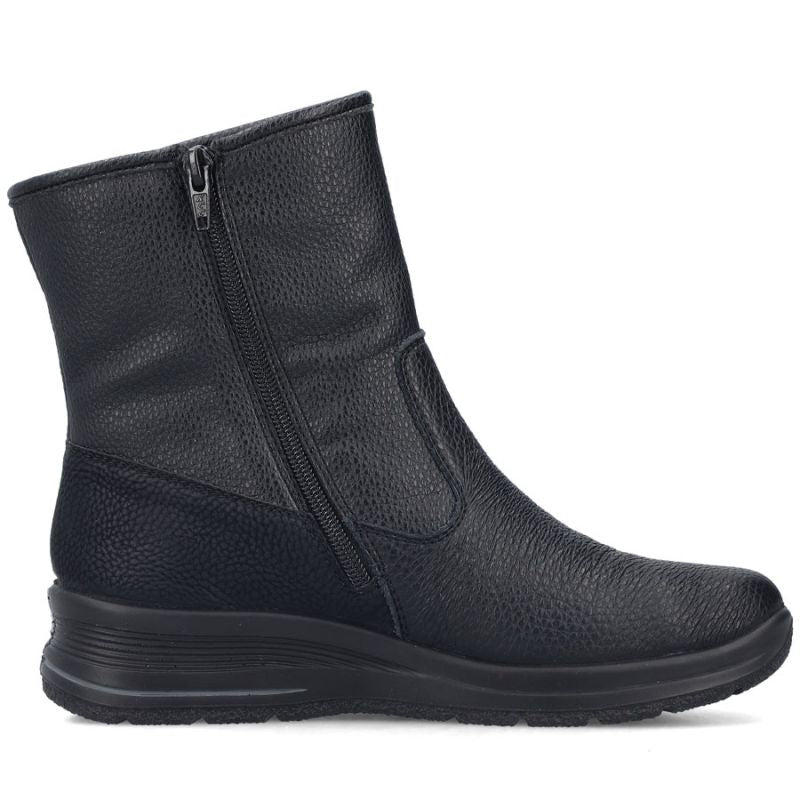 Rieker L7760-00 women's waterproof black ankle boots