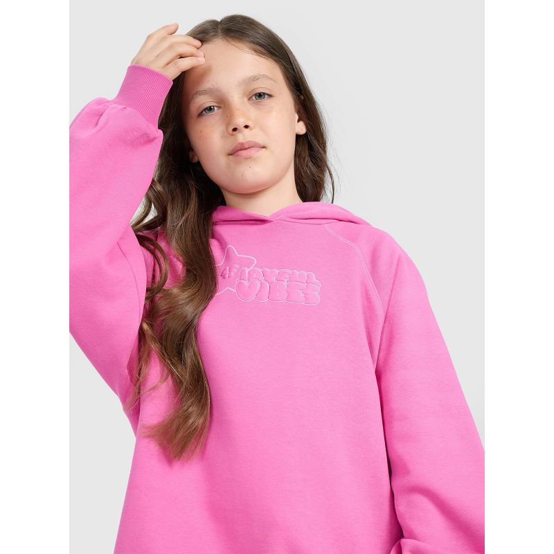 Girls' sweatshirt with hood, open, 4F 4FJRAW25TSWSF2439-54S 4f