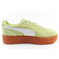 Puma women's shoes sports sneakers Palermo platform fashionable green