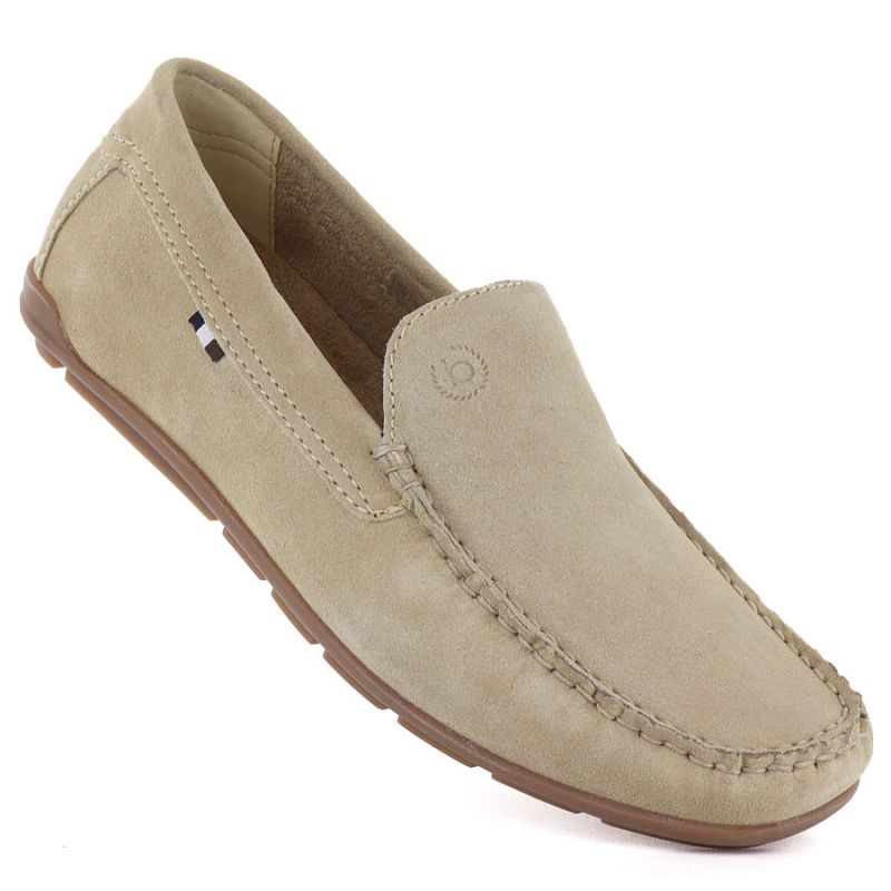 Men's beige leather loafers Bugatti TT153108 Bugatti