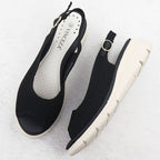 Women's black textile wedge sandals Vinceza 97303 Footwear Your Sports Performance