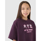 Girls' oversize printed crop top 4F 4FJRSS25TTSHF2587-50S *Kategoria tymczasowa Your Sports Performance