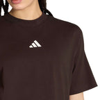 Women's adidas Essentials 3-Stripes Boyfriend T-shirt Dark Brown KX0794