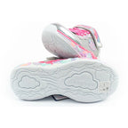 Skechers S Lights LED Children's Velcro Shoes for Girls Gray Skechers
