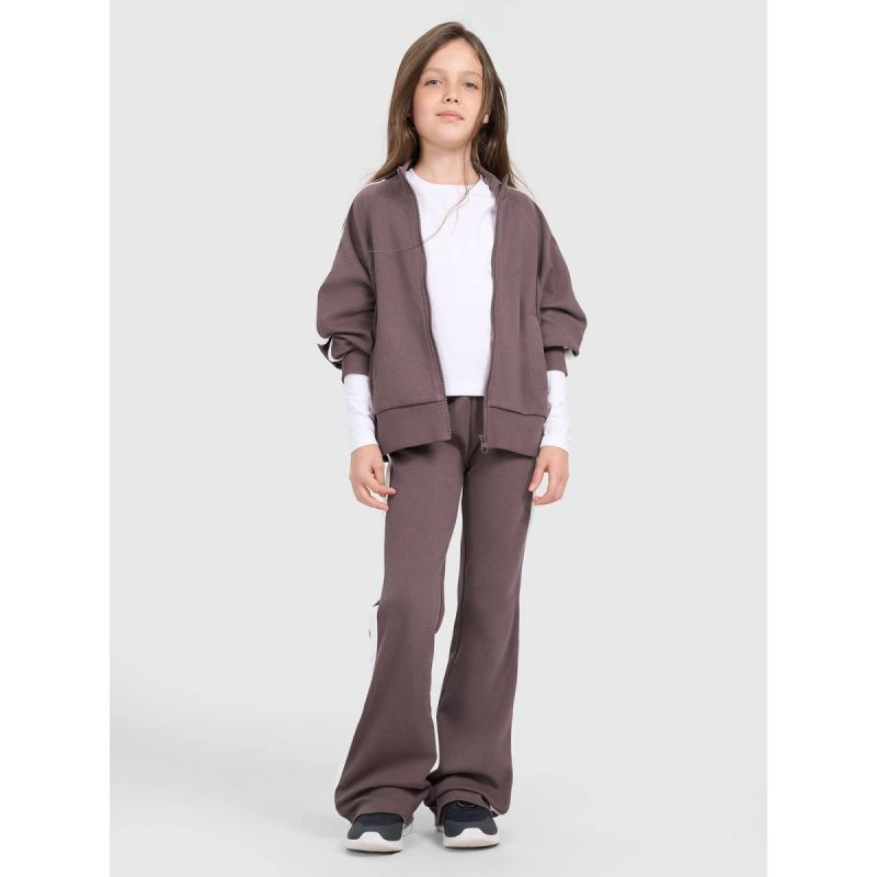 Girls' sweatpants with flared legs 4F 4FJRAW25TTROF1599-51S *Kategoria tymczasowa Your Sports Performance