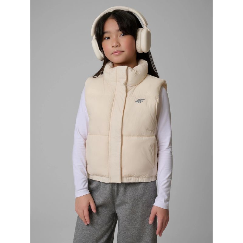 Girls' vest with synthetic filling 4F 4FJWSS26TVJAF312-12S 4f