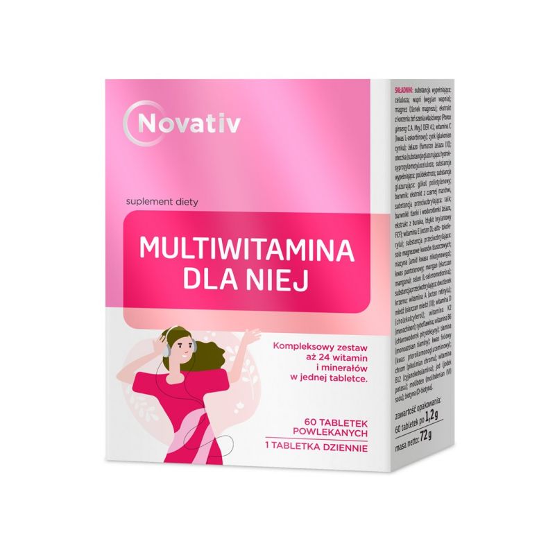 Novativ Multivitamin for Her, 60 coated tablets Import z Action/Odżywki i suplementy/Suplementy diety Your Sports Performance