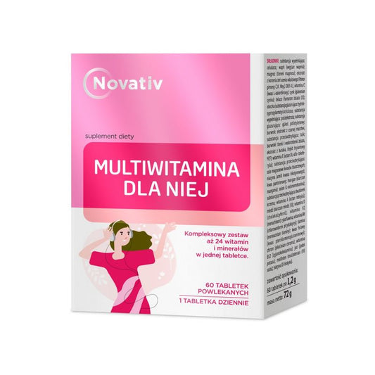Novativ Multivitamin for Her, 60 coated tablets Import z Action/Odżywki i suplementy/Suplementy diety Your Sports Performance