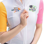 Rockbros 15210005005 L Women's Cycling Jersey with Print - White