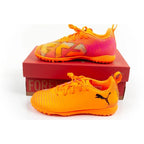 Puma Future 8 Play TT children's turf sports shoes, orange Puma
