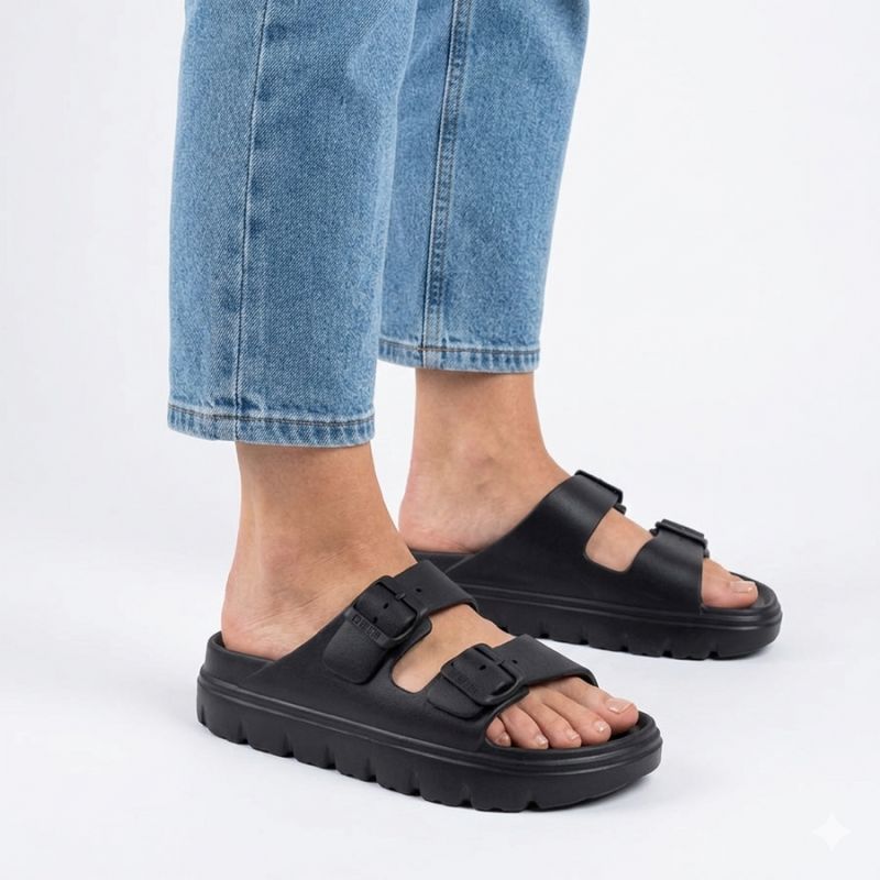 Women's black Big Star TT274A051 pool flip-flops with buckles To be categorized Your Sports Performance